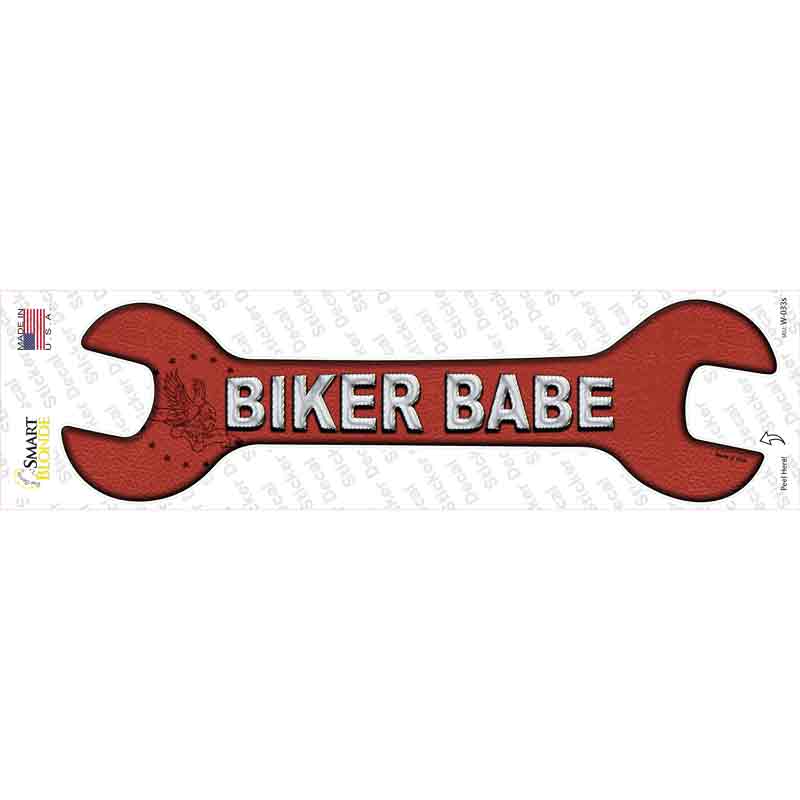 Biker Babe Novelty Wrench Sticker Decal Small