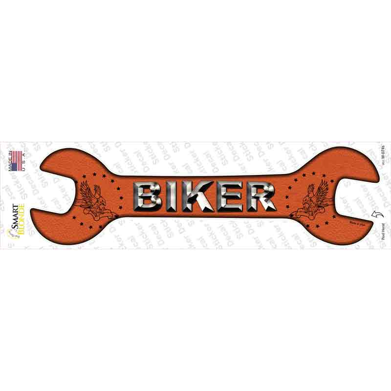 Biker Novelty Wrench Sticker Decal Small