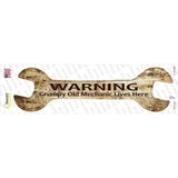 Grumpy Old Mechanic Novelty Wrench Sticker Decal