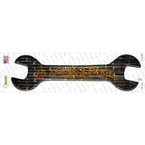 At Your Service Novelty Wrench Sticker Decal