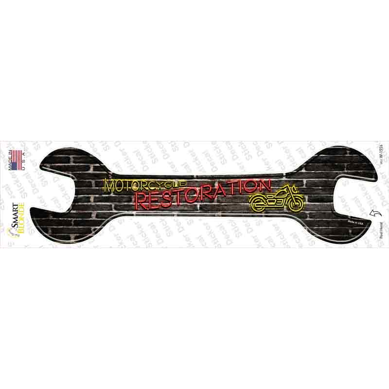 Motorcycle Restoration Novelty Wrench Sticker Decal