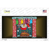 Santa Chimney Novelty Sticker Decal Small