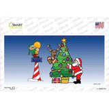 Santa Elf Tree Novelty Sticker Decal Small