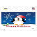 Happy Holidays Penguin Novelty Sticker Decal Small