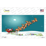 Santa And Reindeer Novelty Sticker Decal Small