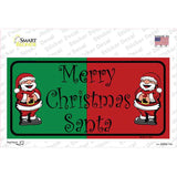 Green Red Santa Novelty Sticker Decal Small