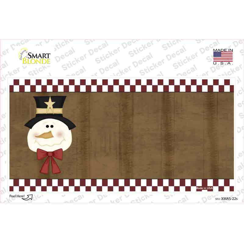 Snowman Offset Novelty Sticker Decal Small