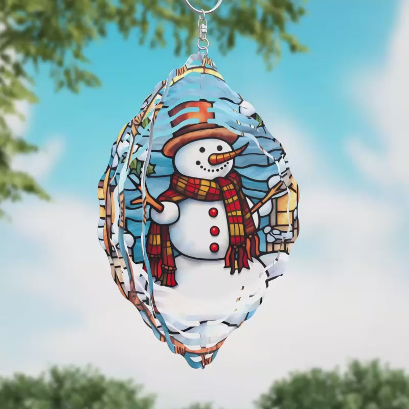 Snowman Novelty Metal Wind Spinner