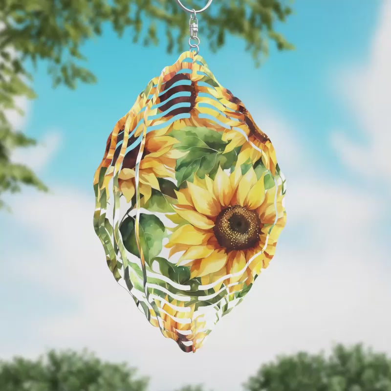 Sunflowers Novelty Metal Wind Spinner