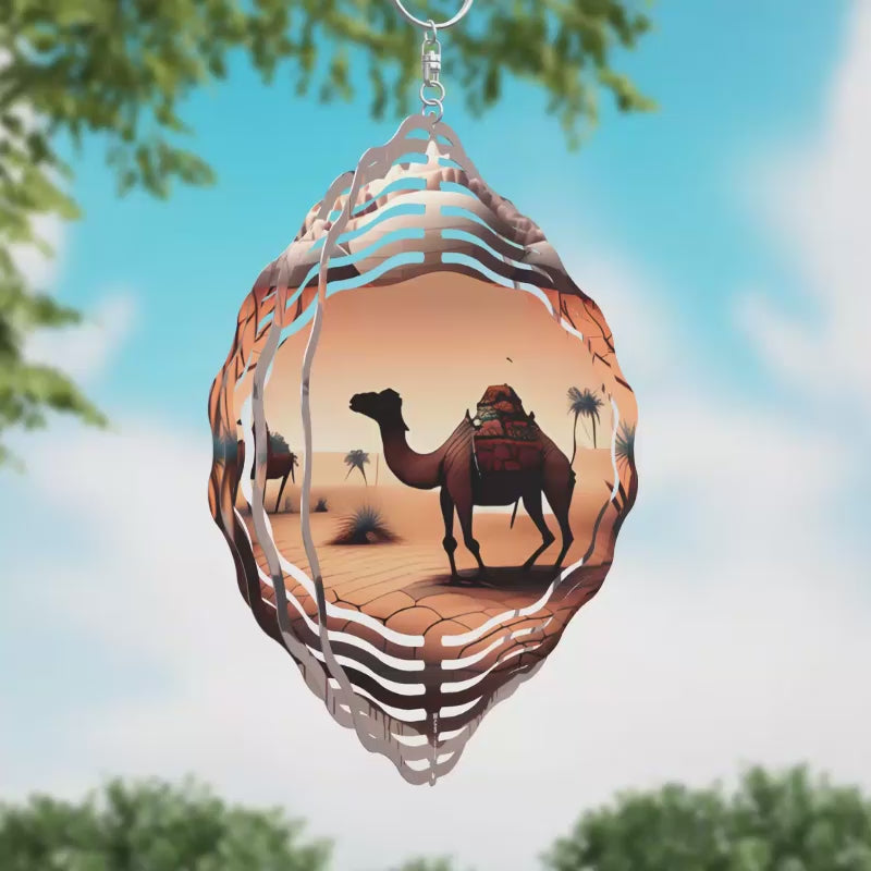 Camel Novelty Metal Wind Spinner