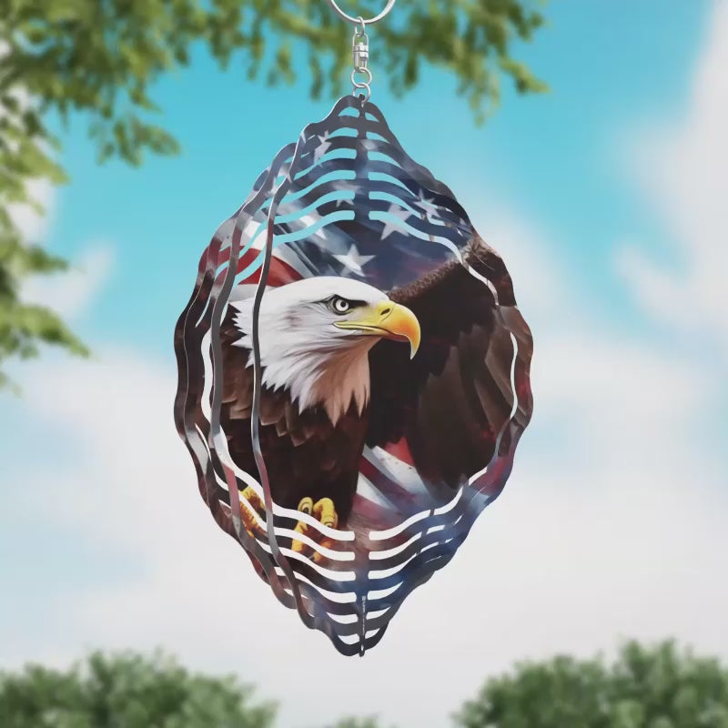 Eagle in Flight Novelty Metal Wind Spinner