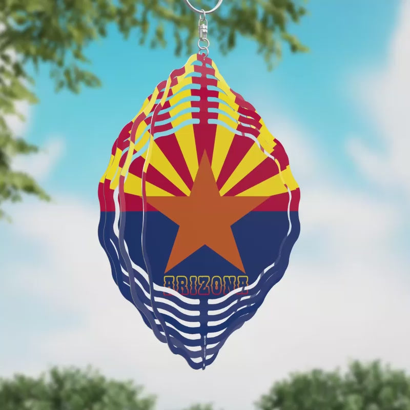 Arizona Flag Novelty Metal Wind Spinner