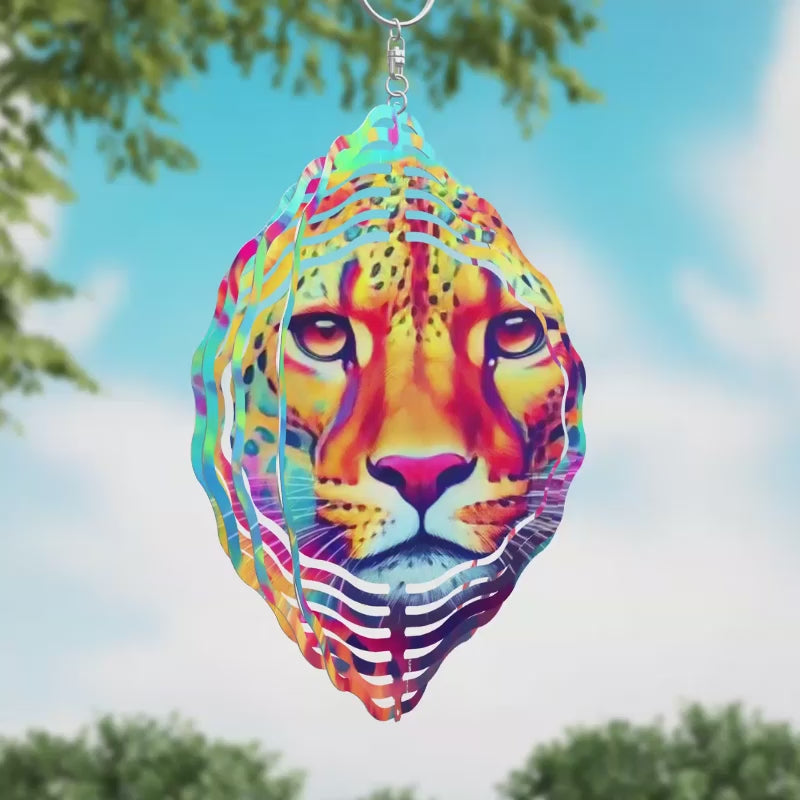 Lion Iridescence Novelty Metal Wind Spinner