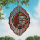 Flannels Football and Falling Leaves Novelty Metal Wind Spinner WCS-247