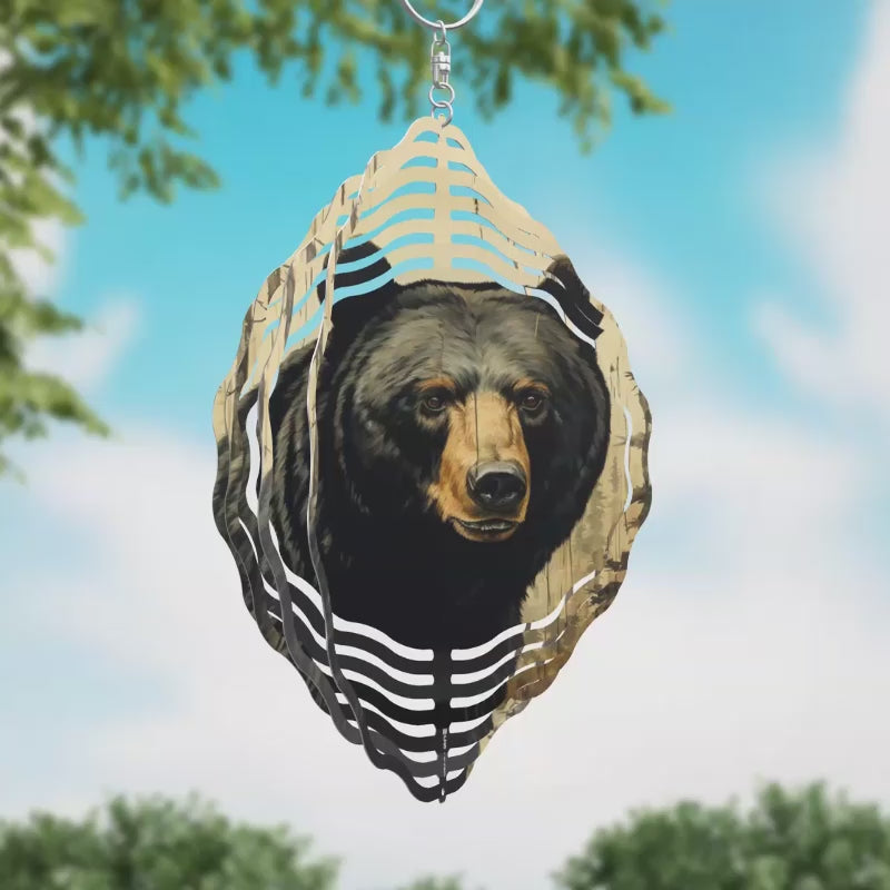 Bear Novelty Metal Wind Spinner