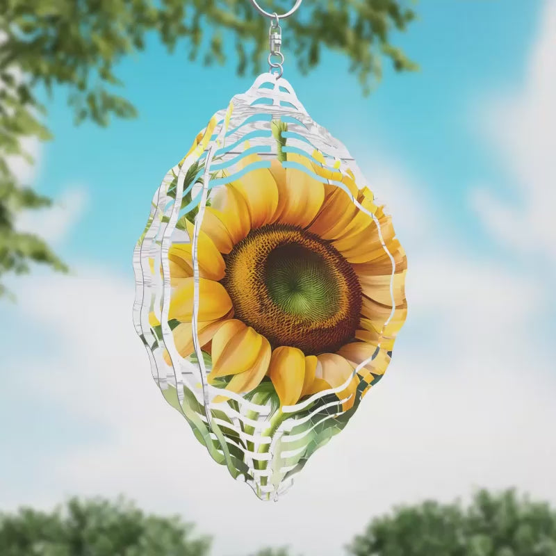 Sunflower Novelty Metal Wind Spinner