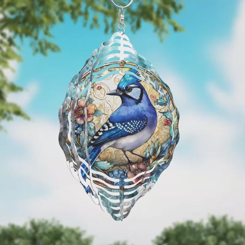 Bluejay Novelty Metal Wind Spinner