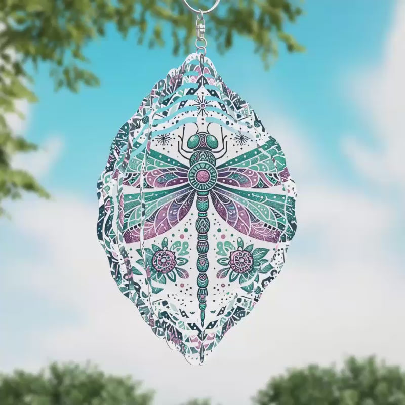 Dragonfly Novelty Metal Wind Spinner