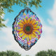 Vibrant Rainbow Sunflower Novelty Metal Wind Spinner WCS-235